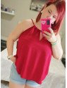 Blusa tirantes granate