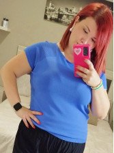 Blusa hilo punto fino azul