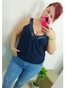 Lencera marino  con bordado