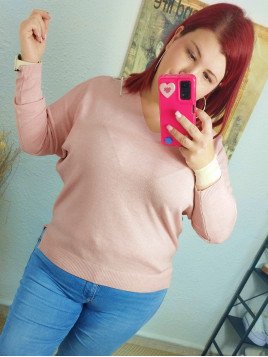 Jersey punto suave rosa