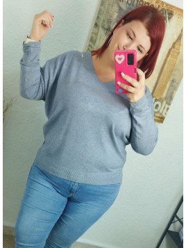 Jersey Azul de Punto Suave