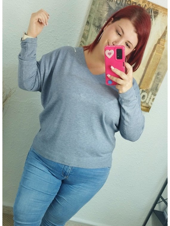 Jersey Azul de Punto Suave
