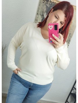 Jersey punto suave blanco