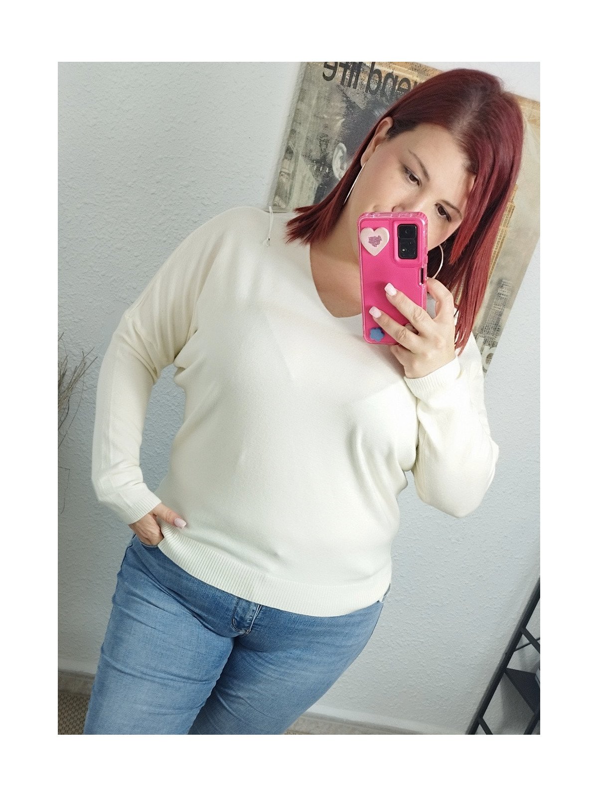Jersey punto suave blanco