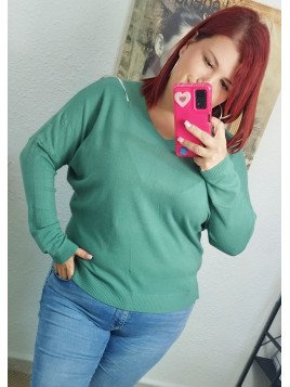 Jersey Verde de Punto Suave